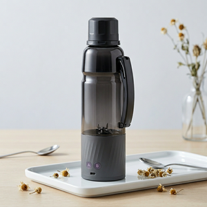 Mixeur portable pas cher à piles, 6 lames, rechargeable par USB, bouteille <span class=keywords><strong>shaker</strong></span> noire, tasse électrique, presse-agrumes - Product Image 5