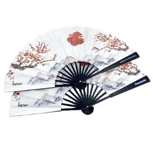 Éventail pliable classique en tissu de bambou japonais de haute qualité, personnalisé, peint, avec pochette, thème Amour, Guangdong, vente en gros - Product Image 1