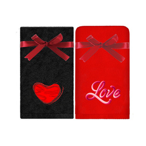 Juego de Toallas Bordadas de Algodón Puro, 35x75 cm, Rectangulares, Regalo de San Valentín con Logotipo Personalizado - Product Image 2