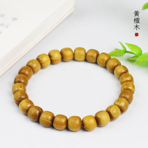 Rosewood Barrel Beads 7x8mm Hand Polished Natural Unisex <b>Bracelet</b> Religious Ceremony Gift - Product Image 5