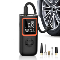 Inflador de Neumáticos de Doble Potencia, Compresor de Aire Inalámbrico de 150 PSI, Bomba de Neumáticos para Automóvil de 12 V, Eléctrica y Portátil