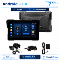 GPS moto Carplay 7'' portable, écran 7 pouces Android 13.0, application de mise en miroir, téléchargement d'applications, étanche IP67, Moto Car Play