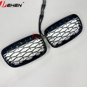 Pour BMW <span class=keywords><strong>X5</strong></span> X6 Série <span class=keywords><strong>E70</strong></span> E71 E72 LED Noir Brillant Grille Modification Double Ligne Grille Double Barre Grille 2007-2014 - Product Image 3