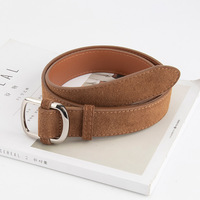 Nouvelles arrivées : ceintures larges en daim et cuir véritable, ceintures décoratives en cuir véritable avec boucle à ardillon, vente en gros