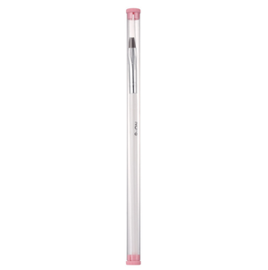 Pinceau à ongles plat UV en nylon à manche en bois blanc, pour peinture de pétales, liner acrylique, manucure et nail art - Product Image 6