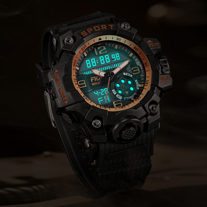 Relojes luminosos digitales LED de estilo de noticias multifunción <span class=keywords><strong>para</strong></span> hombres <span class=keywords><strong>Reloj</strong></span> de pulsera digital deportivo a prueba de agua - Product Image 5