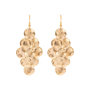 HT0122 Ensemble de bijoux collier en Y à sequins géométriques et boucles d'oreilles <span class=keywords><strong>disque</strong></span> dorées, <span class=keywords><strong>pour</strong></span> usage quotidien, cadeau de fête, accessoire de mode - Product Image 4