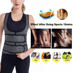 ชุดกระชับสัดส่วนคอร์เซ็ตสำหรับผู้หญิงชุดฝึกรัดหน้าท้องแบบรัดสองชั้นผ้าโพลีเอสเตอร์เนื้อนุ่มระบายอากาศได้ดีปรับเอวได้เสื้อกั๊กยกหน้าอก - Product Image 5