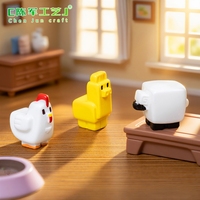 Figurines d'animaux alpaga en version Q pour micro-paysages, accessoires décoratifs DIY, mini bibelots