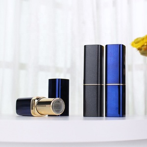 Carré Blanc <span class=keywords><strong>Bleu</strong></span> Rouge À Lèvres Vide Cas Tube En Plastique Unique Rouge À Lèvres Tubes Joli Mini Rouge À Lèvres Conteneur - Product Image 1