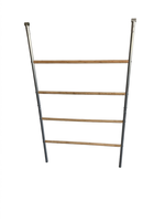 [En stock] Échelle à volailles en bois avec structure métallique, support d'activité à 4 marches pour poulailler extérieur