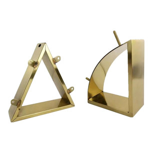 Herrajes para Cama, Piezas Decorativas Triangulares de Acero Inoxidable, Esquinas Semicirculares Doradas para Cabeceras - Product Image 4