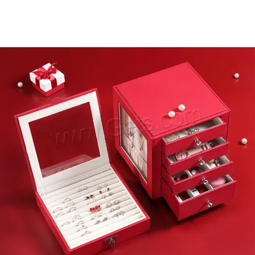 PU leather portable jewelry box high quality 2024 new design 1472627