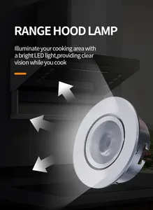 Moderne 12 V DC 1 W 3 W LED Unterschrank-Pucklicht runde Schale warmes weißes Licht für die Küchentischplatte