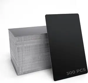 Бесцветные пластиковые карточки для деловых черных металлических визитных карточек с лазерной гравировкой
