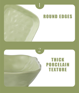 Série de style crème pétrie à la main assiette carrée de 8 pouces capacité domestique dîner vaisselle simple <span class=keywords><strong>couleur</strong></span> unie grande assiette en céramique - Product Image 6
