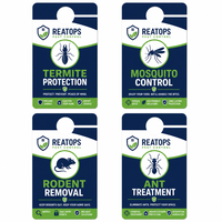 Cartes de porte imprimées pour la lutte antiparasitaire résidentielle, matériel marketing pour exterminateurs, faible MOQ 200