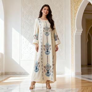 Vestido Abaya Elegante de Tela de Alta Calidad Personalizado Premium para Mujeres Musulmanas, Fiesta de Noche - Product Image 3