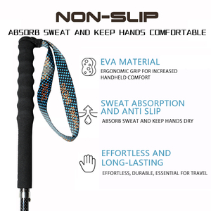 Bastones de Trekking Profesionales OKHEALING de Fibra de Carbono T800 con Mangos de EVA, Plegables, Estilo Nórdico - Product Image 3