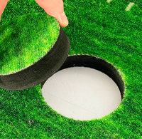 Tapis de putting de golf pour intérieur et extérieur, tapis d'entraînement au putting avec marqueur de distance, support antidérapant, aides à l'entraînement au golf