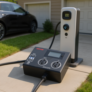 Sdoppiatore di alimentazione per asciugatrice ed elettrodomestici Nema 14-30P 2x 14-30R con schermo LCD per montaggio superficiale - Product Image 2