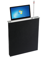 Bureau de bureau dissimulé avec mécanisme de levage électrique rétractable pour écran d'ordinateur, système de conférence sans papier vidéo