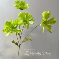 Jaune vert petites fleurs artificielles sauvages pour mariage en plein air frais fausses fleurs en soie Arrangement d'art floral accessoires de photographie