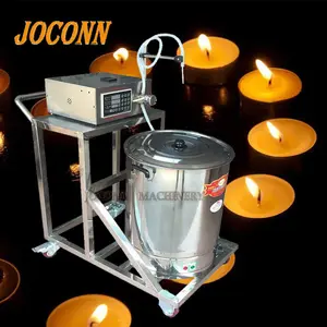 Movable jelly candle lamp making machine/semi-auto bee wax heating filling machinery/home used paraffin wax filling machine