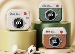 Écouteurs sans fil Bluetooth de type C, style appareil photo vintage, suppression du bruit personnalisée, pour le sport, la musique, vente en gros - Product Image 6