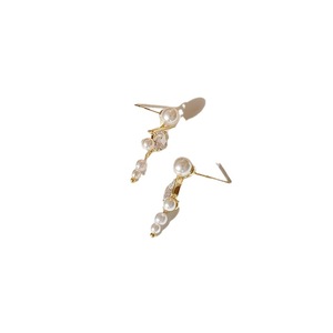 Pendientes de Plata de Ley S925, Elegantes y Exquisitos, con Circonita, Perla y Diseño de Gota de Agua, con Incrustaciones de Diamantes, para Mujer - Product Image 5