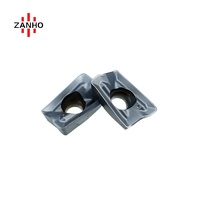 Insertos de fresado de alimentación rápida CNC ZANHO, superventas, SERIE MEC, inserto de fresado de carburo PVD para corte de Máquina Herramienta