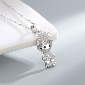 925 in argento Sterling romantico carino per ragazze e bambini ciondolo zircone in pietra rodiato gioielli per matrimoni feste regalo - Product Image 4