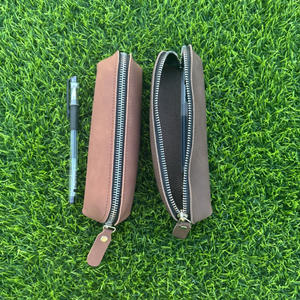 Estuche para bolígrafos <span class=keywords><strong>de</strong></span> cuero Crazy Horse vintage, funda minimalista <span class=keywords><strong>de</strong></span> cuero genuino para plumas estilográficas y lápices, organizador <span class=keywords><strong>de</strong></span> artículos <span class=keywords><strong>de</strong></span> oficina. - Product Image 6