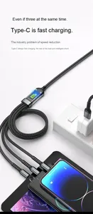 Nouveauté Câble de données 3 en 1 PD 100W USB C Câbles de charge rapide pour iPhone Samsung - Product Image 3