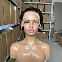 Perruque Bob Courte Ondulée Multifonctionnelle avec Dentelle Frontale 13x4 Haute Densité pour Coiffure Pixie