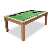Solid Wood Billiard Pool Table with Dinning Table Top