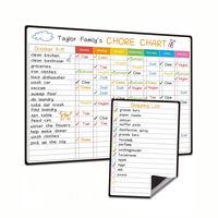 Tableau blanc magnétique effaçable à sec pour réfrigérateur, calendrier mensuel, liste de courses, tableau de notes, aimant en caoutchouc flexible