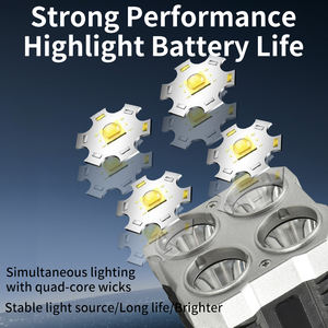 ไฟฉาย LED แบบชาร์จไฟได้แบบพกพากันน้ำไฟฉายอเนกประสงค์สำหรับใช้กลางแจ้งแคมป์อยู่รอด - Product Image 3