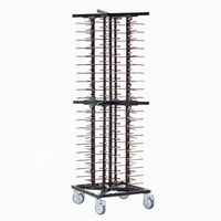 Équipement de cuisine commerciale, chariot à assiettes mobile en acier inoxydable PP 240 assiettes, fournitures pour hôtels et restaurants VNTKITCHEN