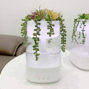 Humidificador Difusor de Aceites Esenciales con Luz Nocturna de Plantas <span class=keywords><strong>Artificiales</strong></span> con Efecto de Lluvia y Aromaterapia, Humidificador de Nube de 7 Colores para Dormitorio y Hogar - Product Image 6