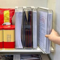 Caja de Almacenamiento de Documentos PET, Organizador de Papel A4 para Exámenes y Archivos de Oficina