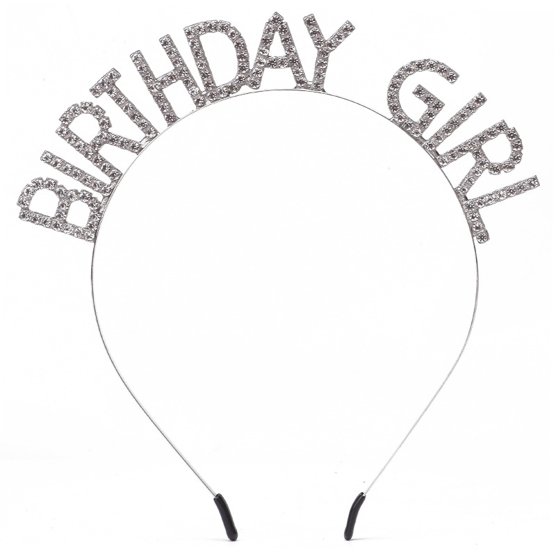 Argent Joyeux anniversaire fille blanc k