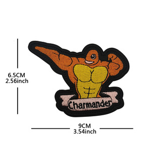 Patch Ricamata 'Beast Mode on Deadlift' Serie Fitness, Adesivo con Personaggio Anime Cartoon, Toppe con Velcro per Zaini - Product Image 3