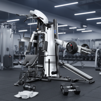 WENDY Nouveau Design Équipement de Fitness à Domicile / Salle de Sport à Domicile Entraîneur de Force Gratuit Multi-Gym 3 Stations pour l'Entraînement Musculaire