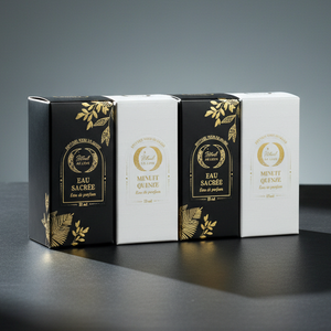 Fabrication de boîtes d'emballage pour ensembles cosmétiques, boîte en carton blanc pliable de luxe recyclée sur mesure pour l'emballage de produits cosmétiques pour soins de la peau - Product Image 2