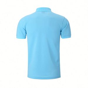 เสื้อโปโลแขนสั้นคุณภาพสูงสำหรับผู้ชาย ผ้าทอแบบสั่งทำพิเศษ พร้อมลายปักดอกไม้แบบรีดร้อน - Product Image 3