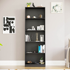 Libreria a 5 Ripiani Extra-Large con Scaffali in <span class=keywords><strong>Legno</strong></span> <span class=keywords><strong>Bianco</strong></span>, Scomparti Portaoggetti, Perfetta per Ufficio o Soggiorno - Product Image 3