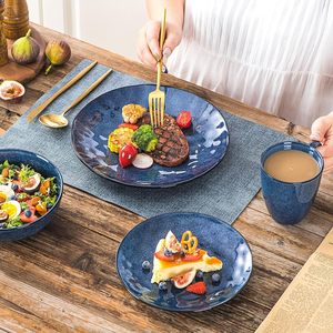 Juego de Vajilla de Cerámica de 16 Piezas con Efecto de Transformación en Horno, Plato Creativo para Bistec, Tazón para Ensalada y Taza para Uso Doméstico - Product Image 5