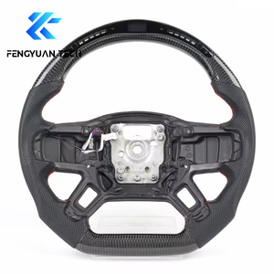 Volante de Fibra de Carbono Forjado de Fondo Plano para Land Rover Discovery 5 <span class=keywords><strong>Defender</strong></span> 2016 2017 2018 2019 2020 2021 <span class=keywords><strong>2022</strong></span> 2023 2024 - Product Image 1