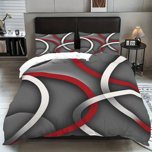 Juego de Funda Nórdica Personalizable de Tres Piezas con Estampado Digital, Fundas de Almohada Cepilladas, Textiles para el Hogar, Comercio Exterior - Product Image 4